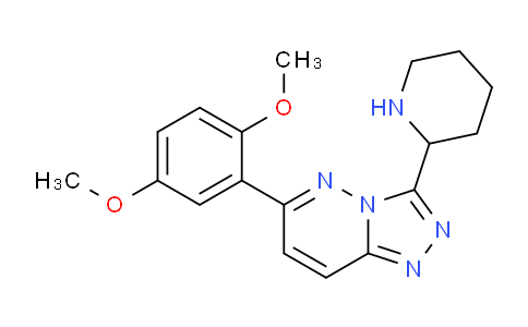 CAS No. 1706458-98-1, 6-(2,5-Dimethoxyphenyl)-3-(piperidin-2-yl)-[1,2,4]triazolo[4,3-b]pyridazine