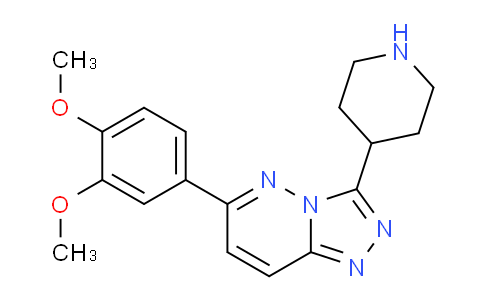 CAS No. 1706443-62-0, 6-(3,4-Dimethoxyphenyl)-3-(piperidin-4-yl)-[1,2,4]triazolo[4,3-b]pyridazine