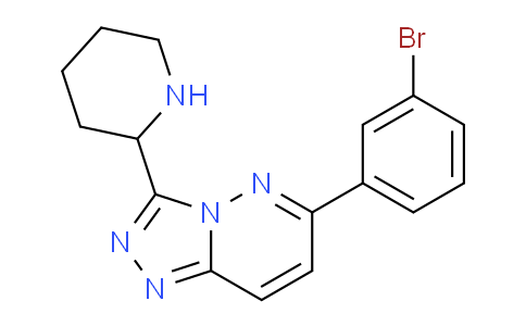 CAS No. 1706428-73-0, 6-(3-Bromophenyl)-3-(piperidin-2-yl)-[1,2,4]triazolo[4,3-b]pyridazine