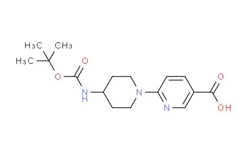 CAS No. 344947-08-6, 6-(4-((tert-Butoxycarbonyl)amino)piperidin-1-yl)nicotinic acid