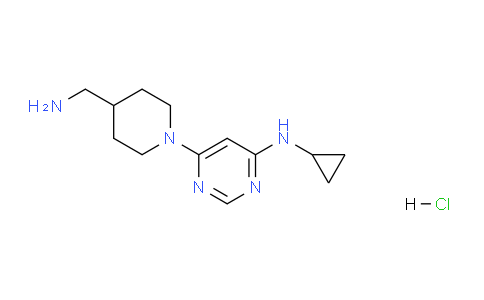 CAS No. 1353956-27-0, 6-(4-(Aminomethyl)piperidin-1-yl)-N-cyclopropylpyrimidin-4-amine hydrochloride