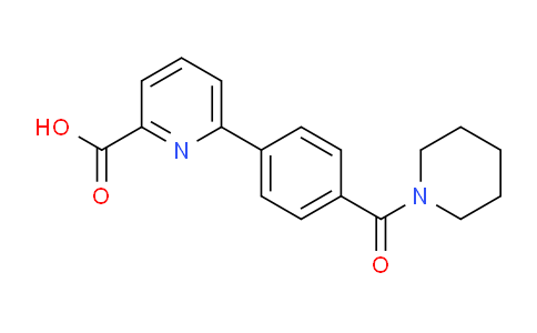 CAS No. 1261922-93-3, 6-(4-(Piperidine-1-carbonyl)phenyl)picolinic acid