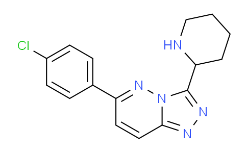 CAS No. 1706459-23-5, 6-(4-Chlorophenyl)-3-(piperidin-2-yl)-[1,2,4]triazolo[4,3-b]pyridazine