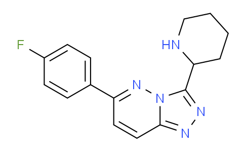CAS No. 1706461-24-6, 6-(4-Fluorophenyl)-3-(piperidin-2-yl)-[1,2,4]triazolo[4,3-b]pyridazine