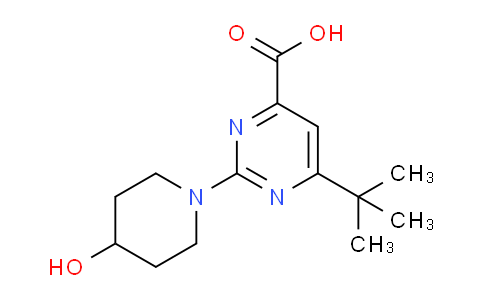 CAS No. 1355173-10-2, 6-(tert-Butyl)-2-(4-hydroxypiperidin-1-yl)pyrimidine-4-carboxylic acid