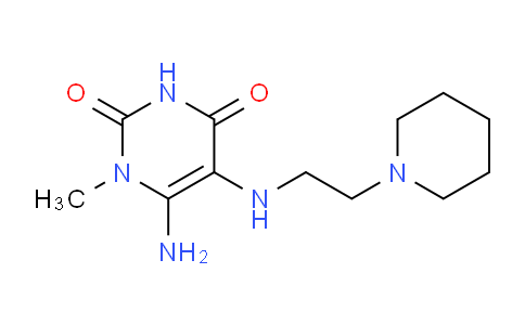 CAS No. 1280595-98-3, 6-Amino-1-methyl-5-((2-(piperidin-1-yl)ethyl)amino)pyrimidine-2,4(1H,3H)-dione