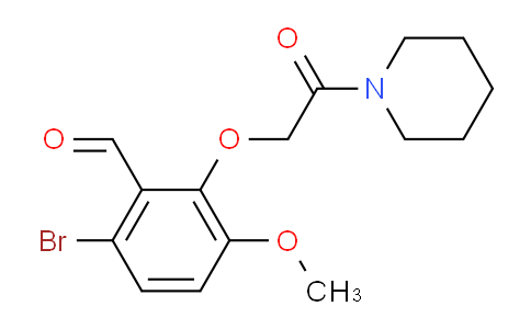 CAS No. 1427026-80-9, 6-Bromo-3-methoxy-2-(2-oxo-2-(piperidin-1-yl)ethoxy)benzaldehyde