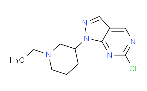 CAS No. 1443289-89-1, 6-Chloro-1-(1-ethylpiperidin-3-yl)-1H-pyrazolo[3,4-d]pyrimidine
