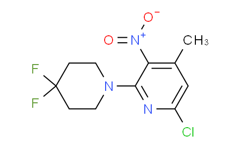 CAS No. 1253378-61-8, 6-Chloro-2-(4,4-difluoropiperidin-1-yl)-4-methyl-3-nitropyridine