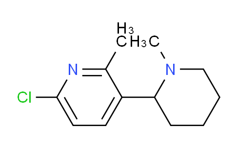 CAS No. 1352519-85-7, 6-Chloro-2-methyl-3-(1-methylpiperidin-2-yl)pyridine