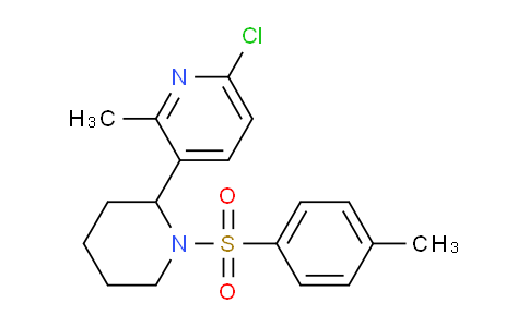 CAS No. 1352539-73-1, 6-Chloro-2-methyl-3-(1-tosylpiperidin-2-yl)pyridine