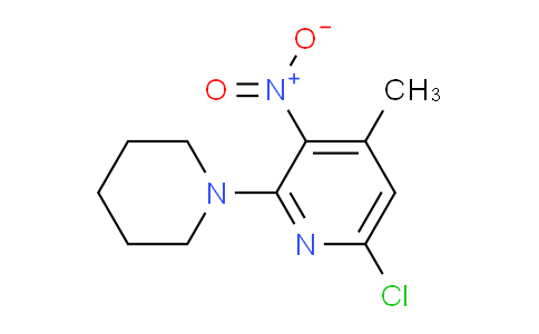 CAS No. 1956354-59-8, 6-Chloro-4-methyl-3-nitro-2-(piperidin-1-yl)pyridine