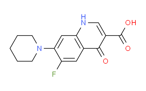 CAS No. 1707594-10-2, 6-Fluoro-4-oxo-7-(piperidin-1-yl)-1,4-dihydroquinoline-3-carboxylic acid