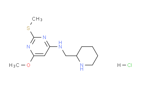 CAS No. 1353958-30-1, 6-Methoxy-2-(methylthio)-N-(piperidin-2-ylmethyl)pyrimidin-4-amine hydrochloride