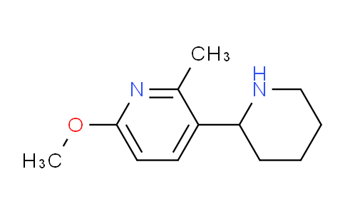 CAS No. 1270545-45-3, 6-Methoxy-2-methyl-3-(piperidin-2-yl)pyridine