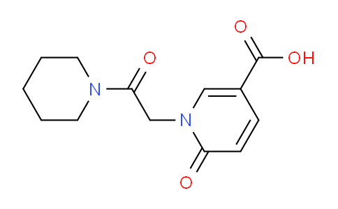 CAS No. 1040051-19-1, 6-Oxo-1-(2-oxo-2-(piperidin-1-yl)ethyl)-1,6-dihydropyridine-3-carboxylic acid