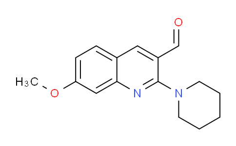 CAS No. 460044-72-8, 7-Methoxy-2-(piperidin-1-yl)quinoline-3-carbaldehyde