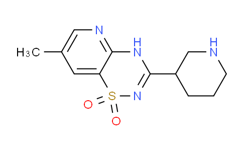 CAS No. 1956340-66-1, 7-Methyl-3-(piperidin-3-yl)-4H-pyrido[2,3-e][1,2,4]thiadiazine 1,1-dioxide