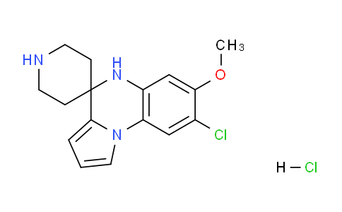 CAS No. 1251950-63-6, 8'-Chloro-7'-methoxy-5'H-spiro[piperidine-4,4'-pyrrolo[1,2-a]quinoxaline] hydrochloride