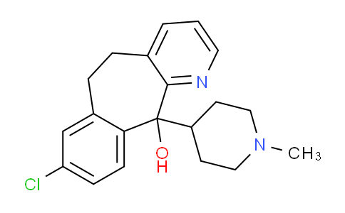 CAS No. 38089-93-9, 8-Chloro-11-(1-methylpiperidin-4-yl)-6,11-dihydro-5H-benzo[5,6]cyclohepta[1,2-b]pyridin-11-ol