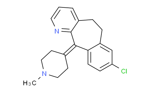 CAS No. 38092-89-6, 8-Chloro-11-(1-methylpiperidin-4-ylidene)-6,11-dihydro-5H-benzo[5,6]cyclohepta[1,2-b]pyridine
