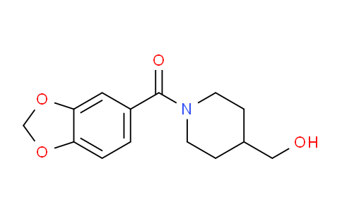 CAS No. 1082811-94-6, Benzo[d][1,3]dioxol-5-yl(4-(hydroxymethyl)piperidin-1-yl)methanone
