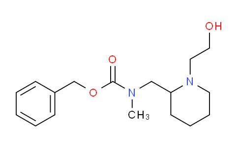 CAS No. 1353972-81-2, Benzyl ((1-(2-hydroxyethyl)piperidin-2-yl)methyl)(methyl)carbamate