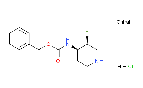 CAS No. 1034057-93-6, Benzyl ((3S,4R)-3-fluoropiperidin-4-yl)carbamate hydrochloride