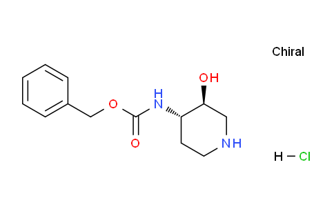 CAS No. 1951441-55-6, Benzyl (trans-3-hydroxypiperidin-4-yl)carbamate hydrochloride