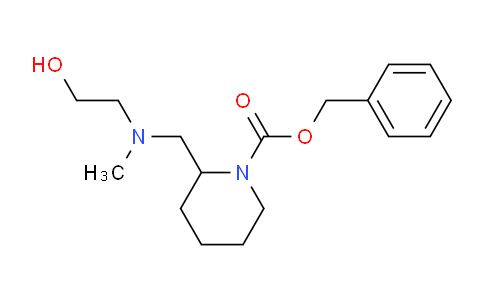 MC639626 | 1353960-76-5 | Benzyl 2-(((2-hydroxyethyl)(methyl)amino)methyl)piperidine-1-carboxylate