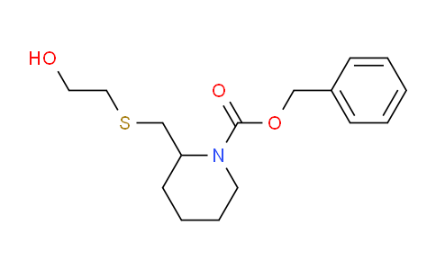 CAS No. 1353988-23-4, Benzyl 2-(((2-hydroxyethyl)thio)methyl)piperidine-1-carboxylate