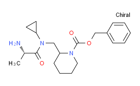 CAS No. 1354024-63-7, Benzyl 2-(((S)-2-amino-N-cyclopropylpropanamido)methyl)piperidine-1-carboxylate