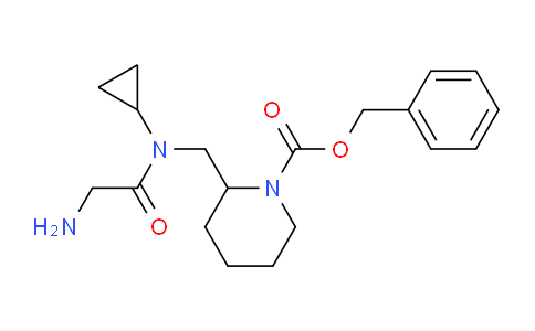 CAS No. 1353956-41-8, Benzyl 2-((2-amino-N-cyclopropylacetamido)methyl)piperidine-1-carboxylate