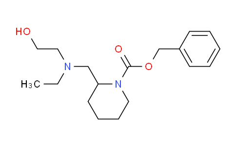 CAS No. 1353975-64-0, Benzyl 2-((ethyl(2-hydroxyethyl)amino)methyl)piperidine-1-carboxylate