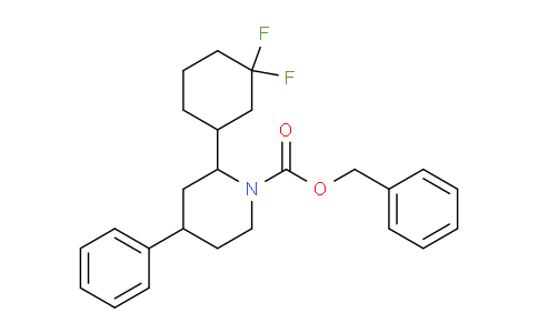 CAS No. 1241505-07-6, Benzyl 2-(3,3-difluorocyclohexyl)-4-phenylpiperidine-1-carboxylate