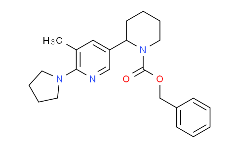 CAS No. 1352499-61-6, Benzyl 2-(5-methyl-6-(pyrrolidin-1-yl)pyridin-3-yl)piperidine-1-carboxylate