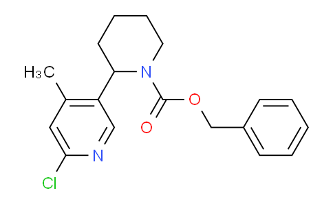 CAS No. 1352495-24-9, Benzyl 2-(6-chloro-4-methylpyridin-3-yl)piperidine-1-carboxylate