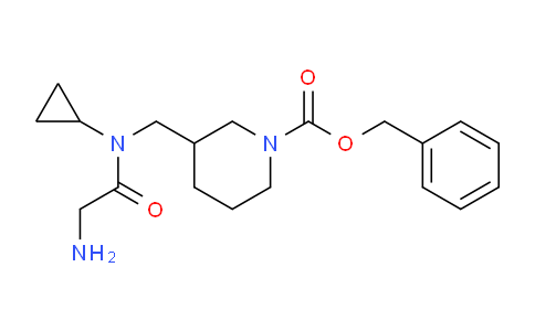 CAS No. 1353974-20-5, Benzyl 3-((2-amino-N-cyclopropylacetamido)methyl)piperidine-1-carboxylate