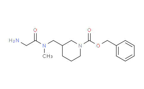 CAS No. 1353959-86-0, Benzyl 3-((2-amino-N-methylacetamido)methyl)piperidine-1-carboxylate