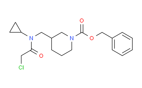 CAS No. 1353974-13-6, Benzyl 3-((2-chloro-N-cyclopropylacetamido)methyl)piperidine-1-carboxylate