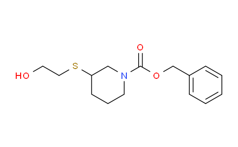 CAS No. 1353973-27-9, Benzyl 3-((2-hydroxyethyl)thio)piperidine-1-carboxylate