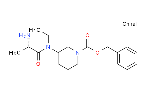 CAS No. 1354029-28-9, Benzyl 3-((S)-2-amino-N-ethylpropanamido)piperidine-1-carboxylate