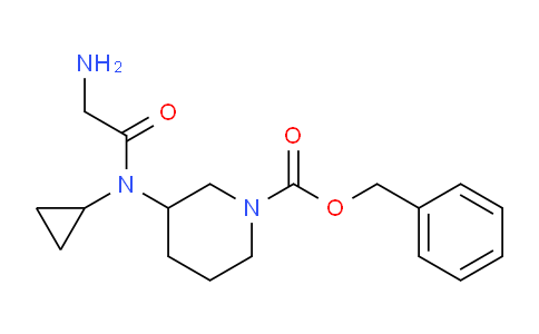 CAS No. 1353974-18-1, Benzyl 3-(2-amino-N-cyclopropylacetamido)piperidine-1-carboxylate
