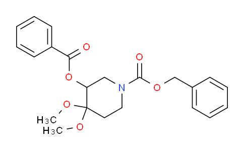 CAS No. 1956309-85-5, Benzyl 3-(benzoyloxy)-4,4-dimethoxypiperidine-1-carboxylate