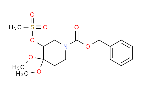 CAS No. 1956306-17-4, Benzyl 4,4-dimethoxy-3-((methylsulfonyl)oxy)piperidine-1-carboxylate