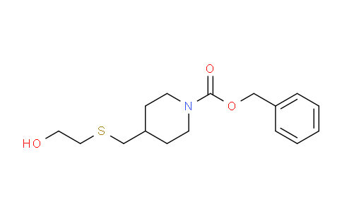 CAS No. 1353973-36-0, Benzyl 4-(((2-hydroxyethyl)thio)methyl)piperidine-1-carboxylate