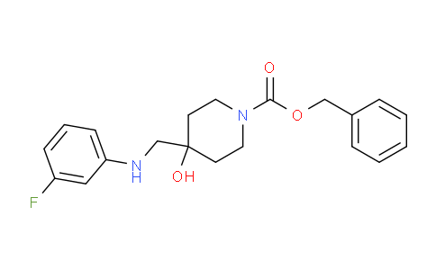 CAS No. 1047655-89-9, Benzyl 4-(((3-fluorophenyl)amino)methyl)-4-hydroxypiperidine-1-carboxylate