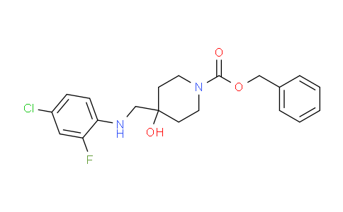 CAS No. 1330583-65-7, Benzyl 4-(((4-chloro-2-fluorophenyl)amino)methyl)-4-hydroxypiperidine-1-carboxylate