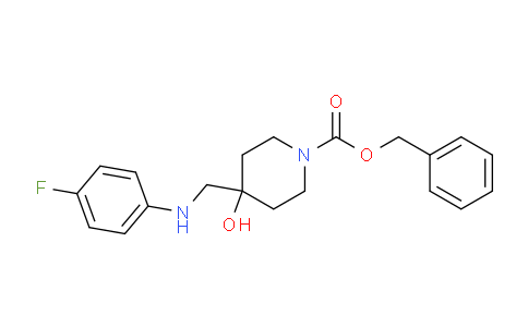 CAS No. 1047655-93-5, Benzyl 4-(((4-fluorophenyl)amino)methyl)-4-hydroxypiperidine-1-carboxylate