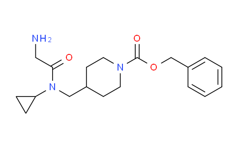 CAS No. 1353946-39-0, Benzyl 4-((2-amino-N-cyclopropylacetamido)methyl)piperidine-1-carboxylate